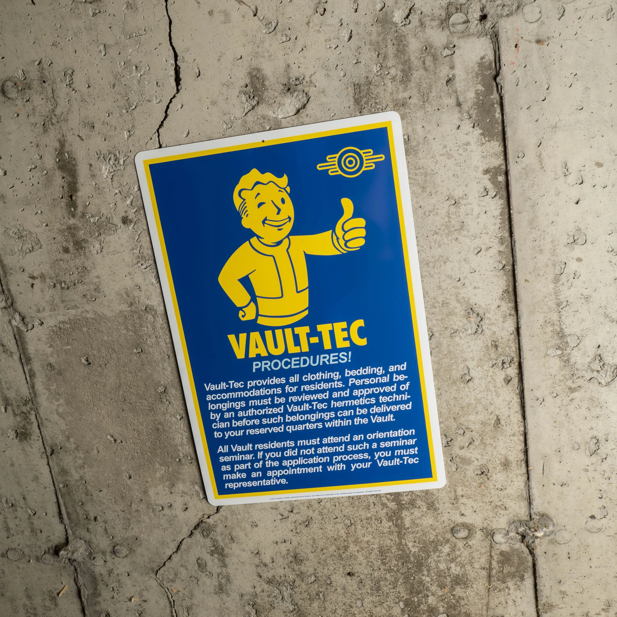 Fallout - Procedures Metal Sign
