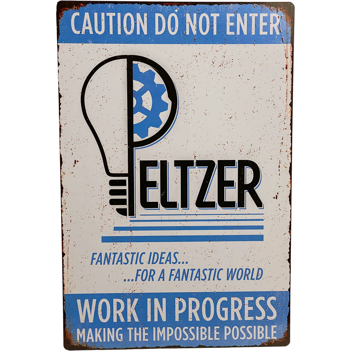 Gremlins Peltzer Workshop Metal Sign