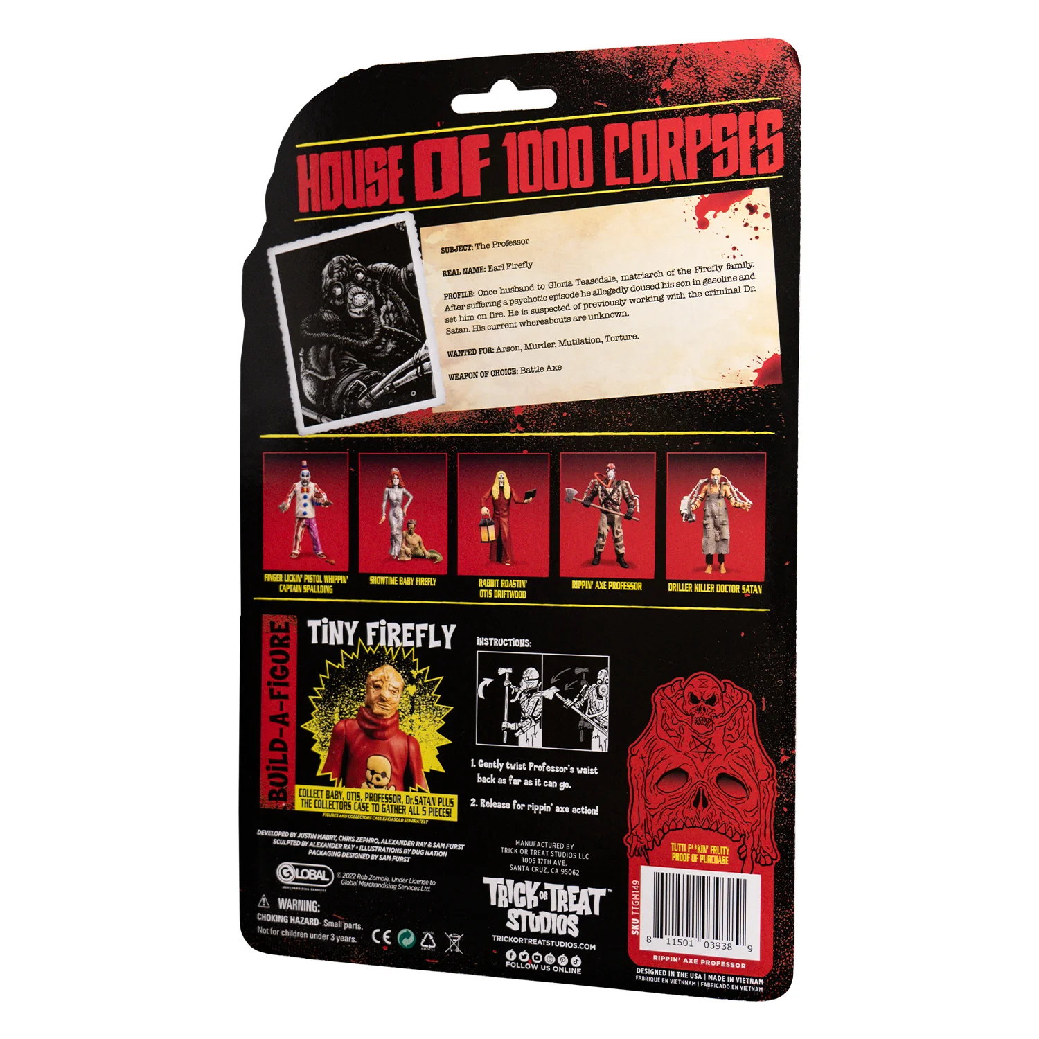 House of 1000 Corpses - Rippin' Axe Professor - 5" Action Figure - Image 10